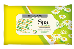 Влажные салфетки BioCos SPA Intime с экстрактом ромашки, уп.15 