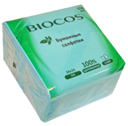 BioCos Салфетки бумажные, столовые, сервировочные, цветные , уп. 100 шт.