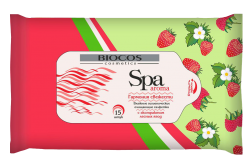 Влажные салфетки BioCos SPA Aroma с экстрактом лесных ягод, уп.15